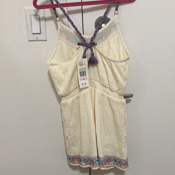 Peek NWT Girls Aren’t You Curious Embroidered Romper in Off White. Size (10). - Picture 2 of 9